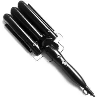 INF Fer à friser à trois chambres avec protection thermique, réglages de température Black 20mm