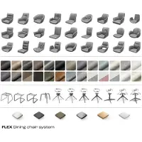 DELIFE Chaise-pivotante Alja-Flex avec accoudoirs côtelé gris argenté pied croisé large acier inoxydable brossé pivotement sur 360° ressorts ensachés