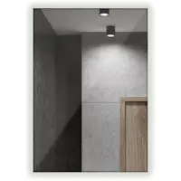 Tulup (60x40 cm) Miroir Rectangulaire LED Décoratif Sans Cadre Lumière Neutre Pour Toilettes Couloir Et Salle De Bain