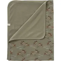 Fresk Fawn Cotton Blanket Vert