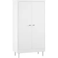 Vipack Armoire Forrest - 2 portes - bois de hêtre massif - blanc
