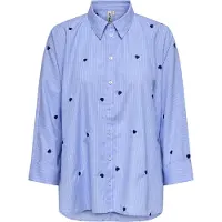 ONLY Chemisier 'ONLNEW LINA GRACE' marine / bleu clair / blanc