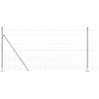 vidaXL Clôture en fil de fer soudé avec socle en béton, 25 x 1,2 m, argent