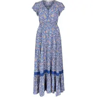 Apricot Robe bleu / corail