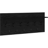 vidaXL Porte-manteau mural avec étagère Chêne noir Bois d'ingénierie