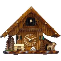 Engstler - 40510_Q - Coucou - Quartz - Noyer - 22 cm