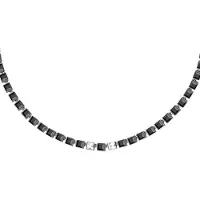Karl Lagerfeld - Collier De Cristaux Noirs, Femme, Argent, Taille: One Size