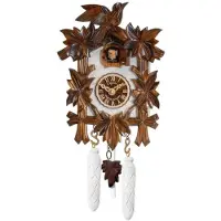 Engstler - 522/28_QM - Coucou - Quartz - Noyer - avec musique - 22 cm