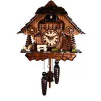 Engstler - 343_QM - Coucou - Quartz - Noyer - avec musique - 28 cm