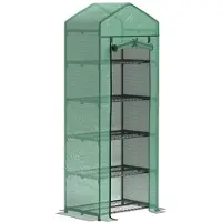 OEM Abri de jardin en acier et polycarbonate avec porte roulante, 69 x 49 x 193 cm, pour balcon, jardin, tomates, légumes, fleurs