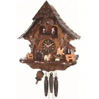Engstler - 4775_QMT - Coucou - Quartz - Noyer - avec musique avec couple de danse - 35 cm