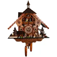 Engstler - 4481/50_QMT - Coucou - Quartz - Noyer - avec musique avec couple de danse - 35 cm