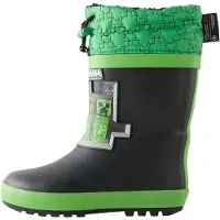 Next Bottes en caoutchouc 'Minecraft' gris / vert / vert clair / noir