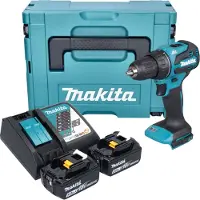 Makita Perceuse-visseuse sans fil DDF 490 RTJ 18 V 65 Nm 1/2" Brushless + 2 batteries 5,0 Ah + chargeur + Makpac