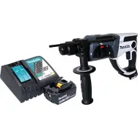 Makita Marteau perforateur sans fil DHR 202 RM1W 18 V 20 mm 2,0 J blanc + 1 batterie 4,0 Ah + chargeur