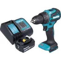 Makita Perceuse-visseuse sans fil DDF 490 ST1 18 V 65 Nm 1/2" Brushless + 1 batterie 5,0 Ah + chargeur