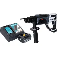 Makita Marteau perforateur sans fil DHR 202 RG1W 18 V 20 mm 2,0 J blanc + 1 batterie 6,0 Ah + chargeur