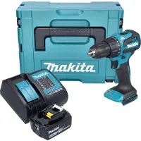 Makita Perceuse à percussion sans fil DHP 490 ST1J 18 V 65 Nm Brushless + 1 batterie 5,0 Ah + chargeur + Makpac