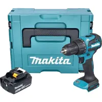 Makita Perceuse à percussion sans fil DHP 490 G1J 18 V 65 Nm Brushless + 1 batterie 6,0 Ah + Makpac - sans chargeur