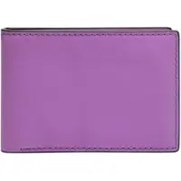 Fossil Cuir étui pour carte de crédit Steven Front Pocket Wallet Bifold Bright Purple pourpre