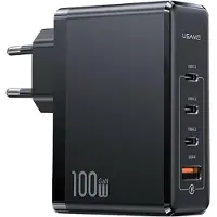 Usams ad. Siec. 3Xusb-C+1Xusb Gan100W T50 Pd (seule la tête) Chargement rapide Czarny/Noir Cc163Tc01 (Us-Cc163)
