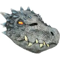 Ghoulish White Dragon Mask Gris
