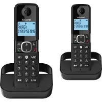 Alcatel Téléphone DECT F860 DUO EU avec identification de l'appelant Noir