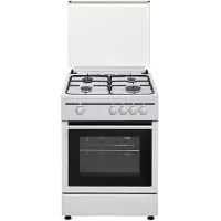 Vitrokitchen Cb55bb 50x55 Cm Butane Gas Kitchen With Oven 4 Burners Blanc,Argenté