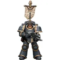 Joy Toy (CN) Warhammer The Horus Heresy 1/18 Space Wolves Grey Slayer Pack Grey Slayer With Legion Vexilla 12 Cm Figure Doré