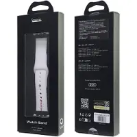 Audi Bracelet Apple Watch 40 mm Sport en silicone blanc