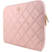 GUESS Manchon GUCS14ZPSQSSGP 14" różowy/pink Quilted 4G (14"), Sac pour notebook, Pink