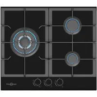 Vitrokitchen Plaque De Verre à Gaz Cg630nn 60 Cm 3 Feux