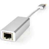 Nedis Carte réseau USB | USB 3.2 Gen 1 | 1 Gbps | USB-A mâle | RJ45 femelle | 0.20 m | Rond | Plaqué or | Cuivre nu | Argent | Boîte avec fenêtre couverte