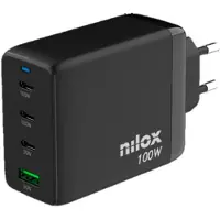 Nilox NXGANUSBC100 chargeur d'appareils mobiles Universel Noir Secteur Charge rapide Intérieure