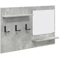 vidaXL Porte-manteau mural avec étagère Gris béton 90 x 10 x 50 cm