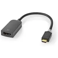 Nedis Gold Ccbw64652at02 Usb-c To Hdmi Adapter Cable Usb 3.2 Gen 1 4k Plated 0.2 M 60hz Argenté