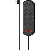 Hama 223164 multiprise 10x avec protection contre les surtensions 2,0 m noir