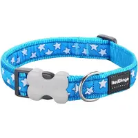 Red Dingo Collier Reglable Bleu Etoiles Blanches 30 A 47 Cm X 20 Mm