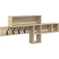 vidaXL Porte-manteau mural Chêne sonoma 100 x 12 x 43,5 cm