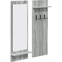 vidaXL Porte-manteau mural avec étagère Sonoma gris 70 x 10 x 90 cm