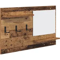 vidaXL Porte-manteau mural avec étagère Bois ancien 90 x 10 x 50 cm