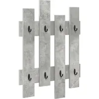 vidaXL Porte-manteau mural Gris béton 60 x 3 x 82 cm Bois d'ingénierie