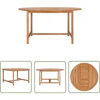 The Living Store Table de jardin 150 x 76 cm teck massif