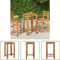 The Living Store Table de bar de jardin 60x60x105 cm en bois massif d'acacia