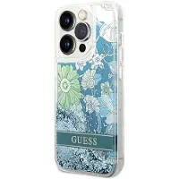 GUESS Guhcp14llflsn Iphone 14 Pro 6.1 Flower Liquid Phone Case Clair