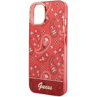 GUESS Guhcp14mhgbnhr Iphone 14 Plus15 Plus 6.7 Bandana Paisley Phone Case Rouge
