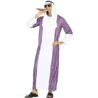 SuperMerchantEU Sheikh Men Costume Violet L