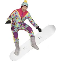 Guirca 80s Skier Men Costume Multicolore S