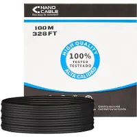 Nanocable Câble réseau rigide UTP de catégorie 5e 10.20.0302-EXT-BK 100 m Noir