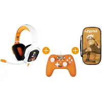 Konix Naruto Shippuden Gamer Pack Switch Accessories Pack Doré